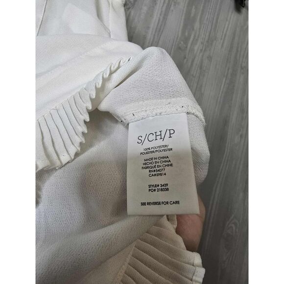 Cabi Button Front Sleeveless Blouse with Pleated Hem – Size Small - Picture 4 of 8